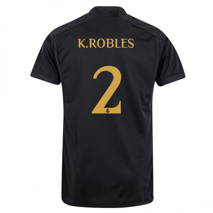 Damen Kenti Robles #2 Schwarz Ausweichtrikot Trikot 2023/24 T-Shirt