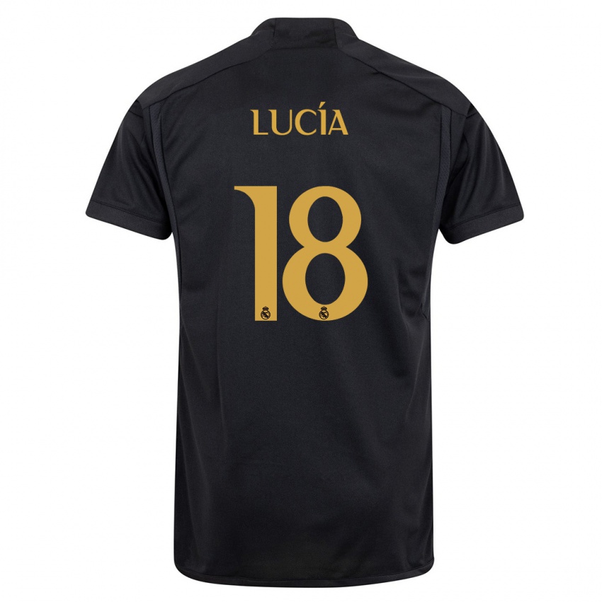 Damen Lucia Rodriguez #18 Schwarz Ausweichtrikot Trikot 2023/24 T-Shirt