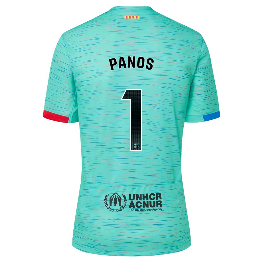 Damen Sandra Panos #1 Helles Aqua Ausweichtrikot Trikot 2023/24 T-Shirt