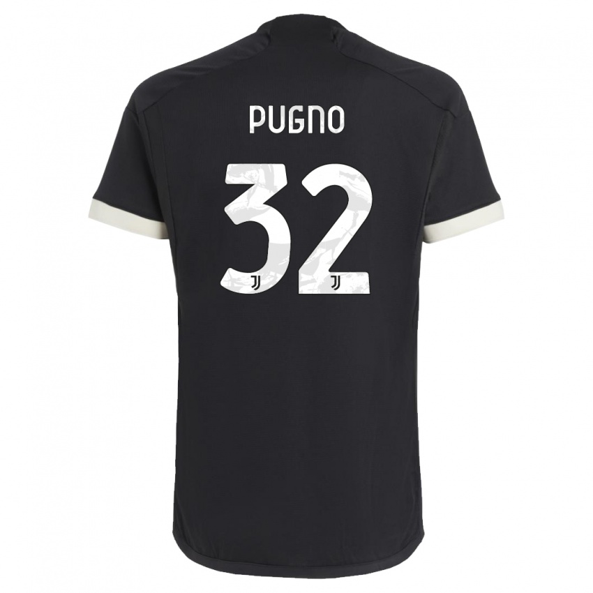 Damen Diego Pugno #32 Schwarz Ausweichtrikot Trikot 2023/24 T-Shirt