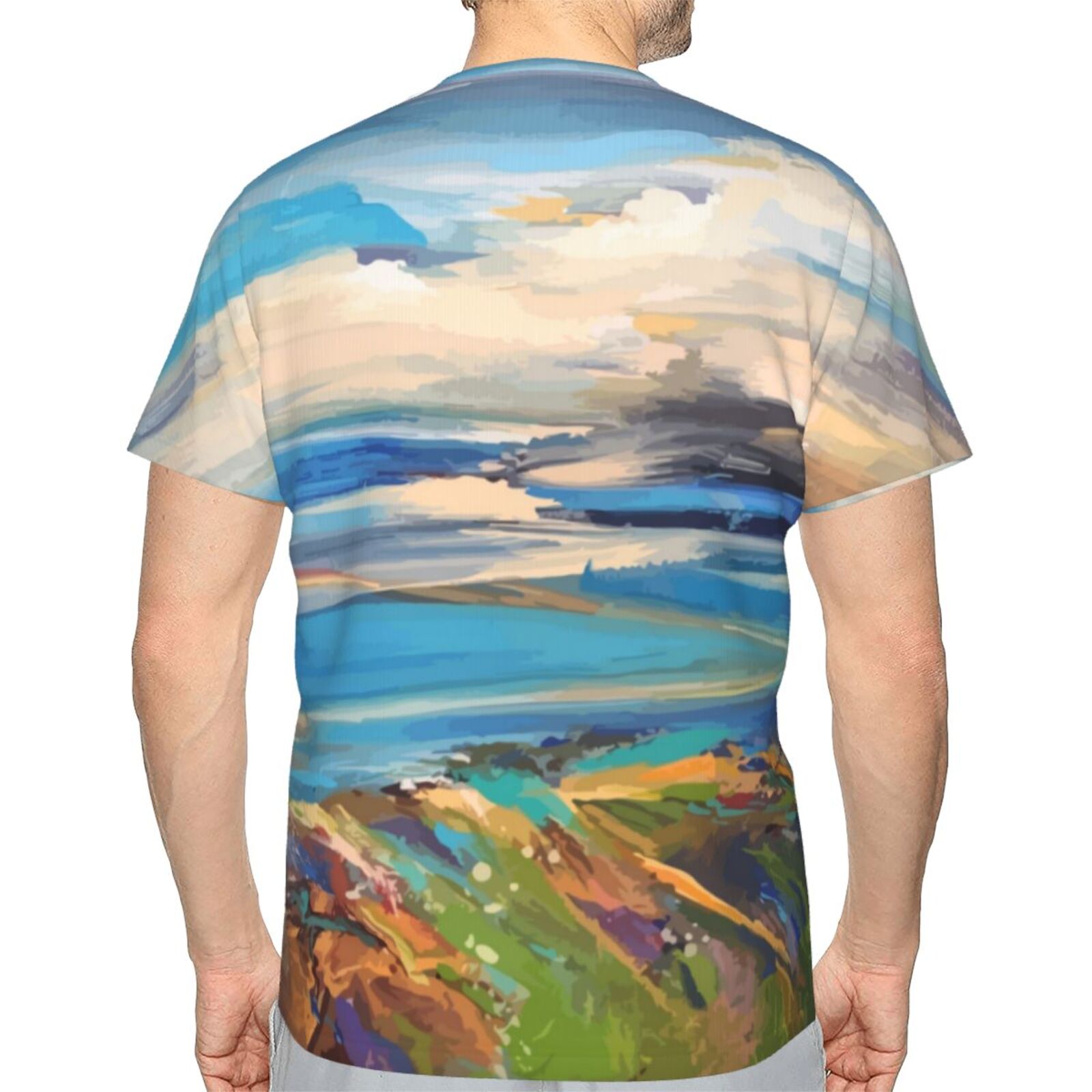 Blue Distance Malerei Elemente Klassisch T Shirt