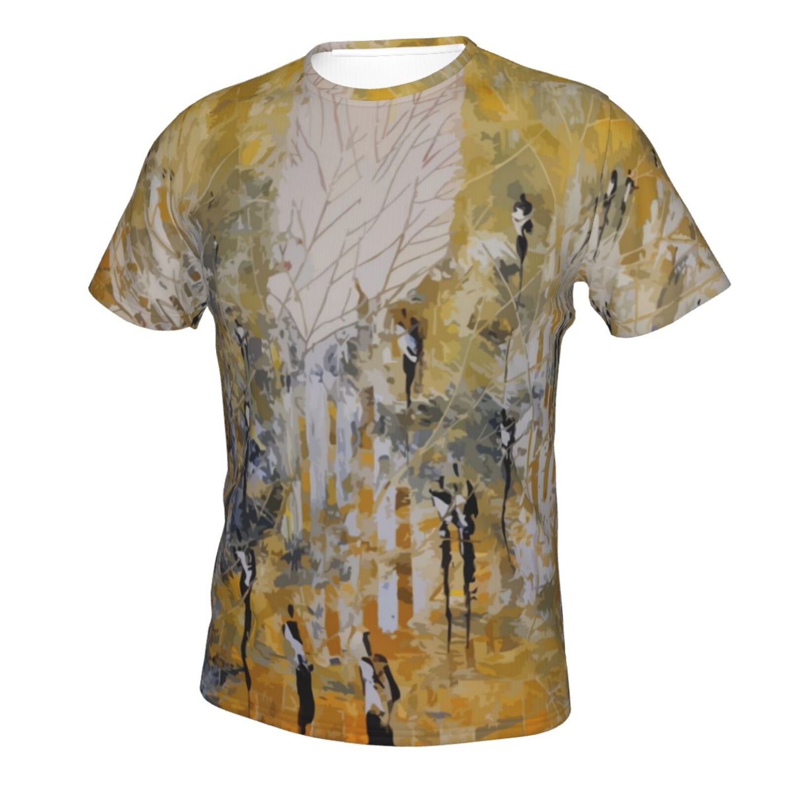 Klassisches T Shirt Mit Süßen Gelben Malerei Elementen