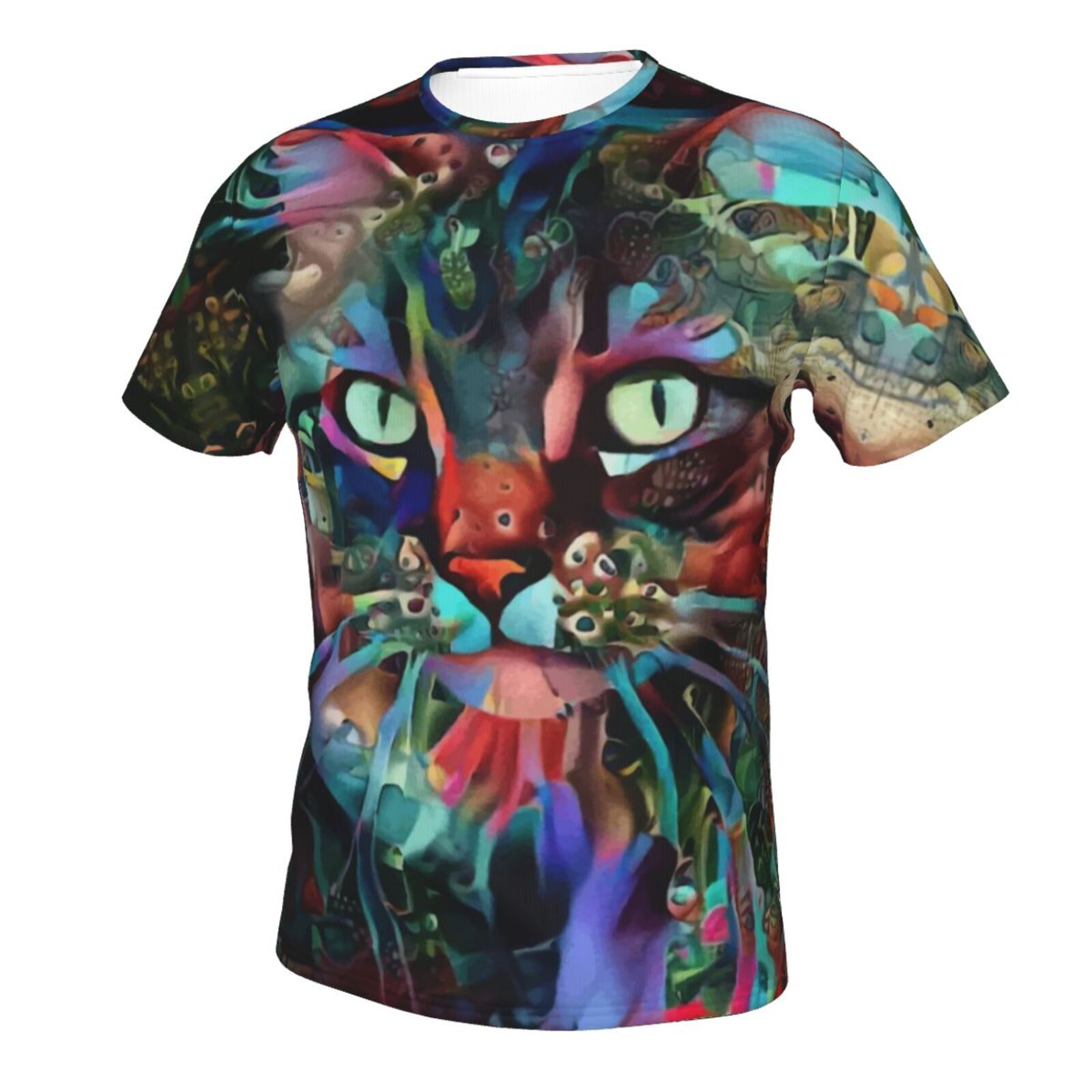 Monzi Katze Medien Mischen Elemente Klassisch T Shirt